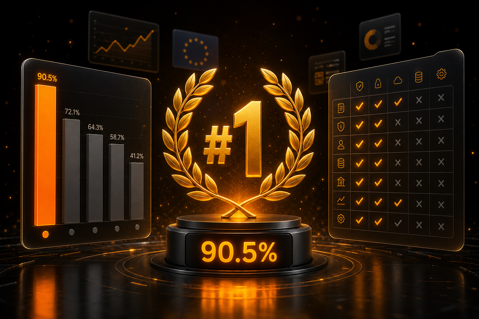 TenderTech Market Benchmark 2026 - TenderSight #1 at 90.5%